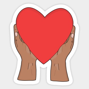 Heart in hands Sticker